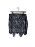 Express 100% Nylon 100% Polyester Floral Black Tan Formal Skirt Size 10 - photo 2