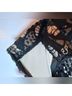 Express 100% Nylon 100% Polyester Floral Black Tan Formal Skirt Size 10 - photo 6