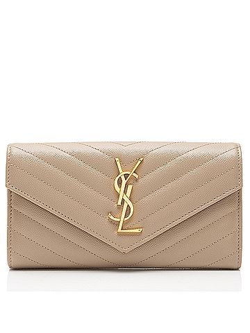 Saint Laurent Saint Laurent Matelasse Grain de Poudre Monogram Wallet (view 1)