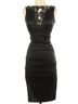 Cache Black Gold Cocktail Dress Size 2 - photo 1