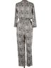 W118 by Walter Baker 100% Polyester Snake Print Black White Green Jumpsuit Size L - photo 2