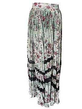 Rococo Sand Floral Pleated Lace Maxi Casual Skirt (view 2)