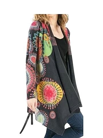 Desigual Floral Mandala Belted Cardigan Cardigan (view 1)