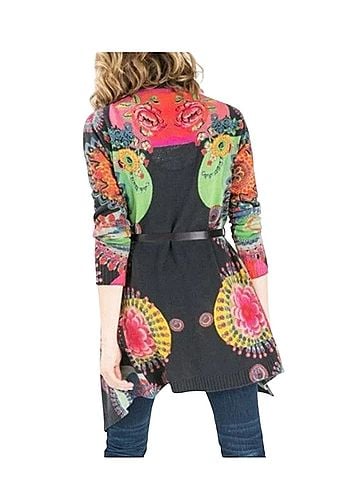Desigual Floral Mandala Belted Cardigan Cardigan (view 2)