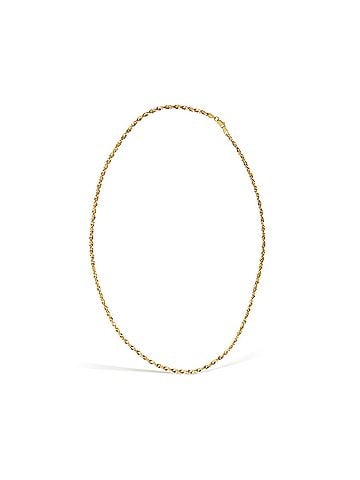 Haus of Brilliance Men's Solid 10K Yellow Gold 3.2mm Light Rope Chain Necklace (view 1)