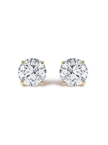 Haus of Brilliance 14K Yellow Gold 1/2 Cttw Lab Grown Diamond Solitaire Stud Earrings (view 1)