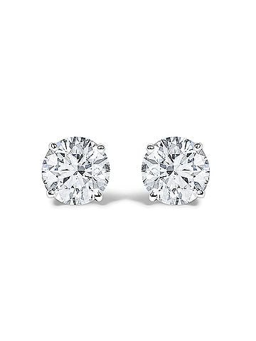 Haus of Brilliance 14K White Gold 1/2 Cttw Lab Grown Diamond Solitaire Stud Earrings (view 1)