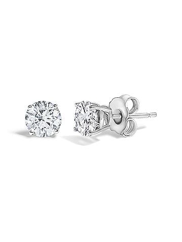 Haus of Brilliance 14K White Gold 1/2 Cttw Lab Grown Diamond Solitaire Stud Earrings (view 2)