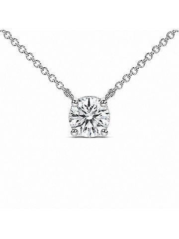 Haus of Brilliance 14K White Gold 1.00 Cttw Lab Grown Diamond Solitaire Pendant (view 2)
