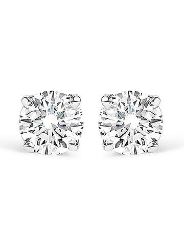 Haus of Brilliance 14K White Gold 5/8 Cttw Round Brilliant-Cut Lab Grown Diamond Classic 4-Prong Push back Stud Earrings (F-G Color, VS1-VS2 Clarity) (view 1)