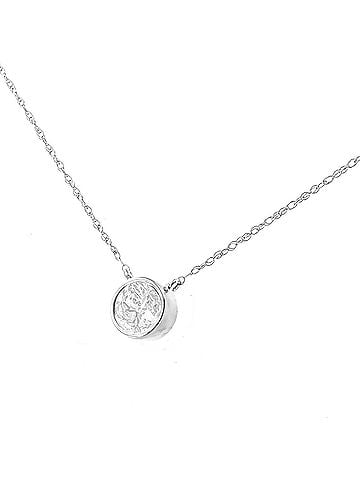 Haus of Brilliance AGS Certified 10K White Gold 1/5 Cttw Bezel Set Round Diamond Solitaire 16-18" Adjustable Pendant Necklace (H-I Color, SI1-SI2 Clarity) (view 1)