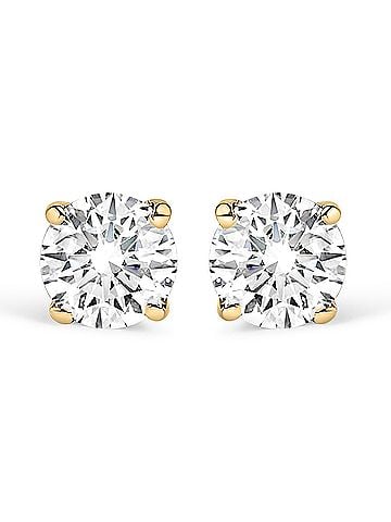 Haus of Brilliance 14K Yellow Gold 1.0 Cttw Lab Grown Diamond Solitaire Stud Earrings (view 1)