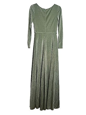 IEENA for Mac Duggal Ieena for Mac Duggal 49088 Long Sleeve Metallic Dress Cocktail Dress (view 2)