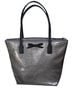 Kate Spade New York 65% Polyester 35% Polyurethane 100% Polyvinyl Chloride Bow Print Silver Gray Tote One size - photo 1