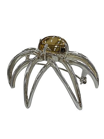 Tiffany & Co. TIFFANY&amp;Co. Tiffany Vintage 925 Citrine Fireworks Brooch, Silver Yellow, Weight 17.34g, Women's (view 2)