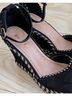Bamboo Black Wedges Size 7 - photo 3
