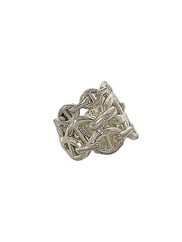 Hermès HERMES Hermes Enchainée GM Ring, Sterling Silver 925, Accessory, Silver, 18841 (view 1)