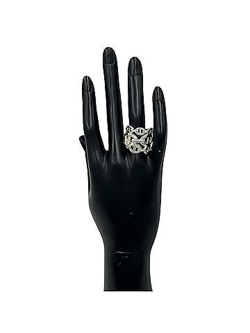 Hermès HERMES Hermes Enchainée GM Ring, Sterling Silver 925, Accessory, Silver, 18841 (view 2)
