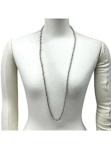Tiffany & Co. TIFFANY&amp;Co. Tiffany Vintage Twist Rope Necklace, Sterling Silver 925, 18K Yellow Gold, Silver, 208-4 (view 2)