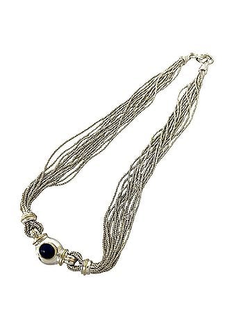 Tiffany & Co. TIFFANY&amp;Co. Tiffany Multi-Strand Necklace, Sterling Silver 925, 18K Yellow Gold, Lapis Lazuli, 32091 (view 1)