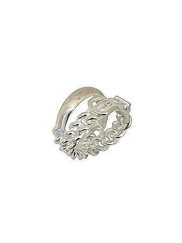 Hermès HERMES Boucles Sellier Inflexible Ring, Sterling Silver 925, Accessory, Item No. 48589 (view 1)