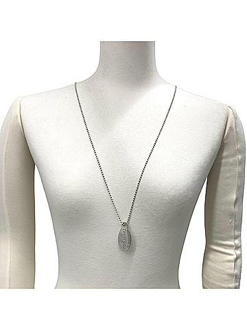 Tiffany & Co. TIFFANY&amp;Co. Tiffany Vintage Return to Oval Tag Necklace, Sterling Silver 925, Accessory, 98582 (view 2)