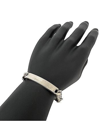 Tiffany & Co. TIFFANY&amp;Co. Tiffany Vintage ID Bracelet, Sterling Silver 925, Cuban Link Chain Bangle, Accessory, Silver, Item No. 27824 (view 2)