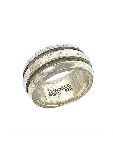 Tiffany & Co. TIFFANY&amp;Co. Tiffany Vintage Grooved Double Line Ring, Sterling Silver 925, Accessory, 16596 (view 1)