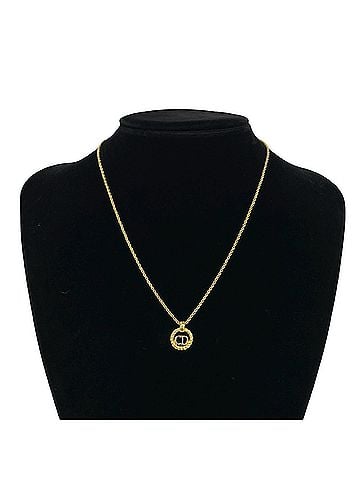 Christian Dior Christian Dior Vintage CD Logo Necklace GP Accessory Pendant Gold 633-7 (view 2)