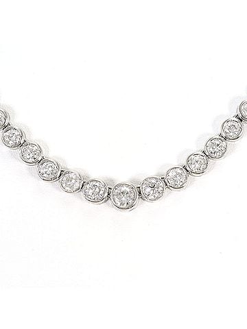 Unbranded PT850 Platinum Necklace with 5.04 ct Diamond, Certificate of Authenticity Included, Total Weight 37.8g, 44cm, Like New Condition (view 1)