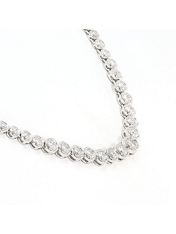 Unbranded PT850 Platinum Necklace with 5.04 ct Diamond, Certificate of Authenticity Included, Total Weight 37.8g, 44cm, Like New Condition (view 2)