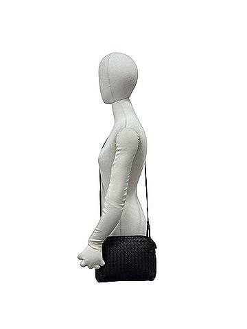Bottega Veneta BOTTEGA VENETA Vintage Intrecciato Leather Shoulder Bag, Brown, 37612 (view 2)