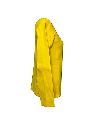 Moschino Moschino Boutique Cutout Accent Sweater in Yellow Viscose (view 2)