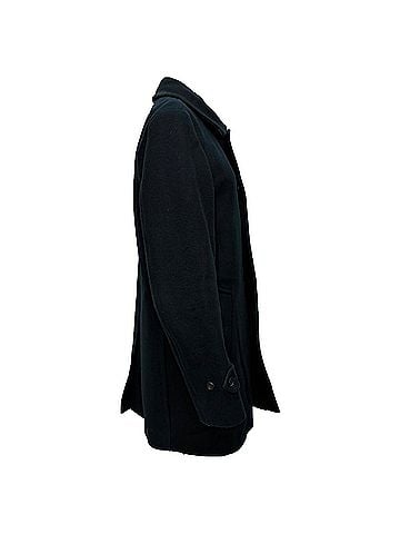 Burberry Burberry Single-Breasted Coat in Black Wool (view 2)