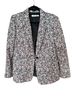 Tahari Floral Ivory Black Pink Blazer Size 12 - photo 1
