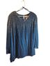 Adrianna Papell 100% Polyester Blue Long Sleeve Blouse Size 2X - photo 1