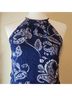 Express 100% Polyester Floral Blue White Casual Dress Size S - photo 4