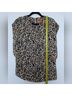 Tory Burch 100% Silk Leopard Print Tan Brown Black Ivory Sleeveless Blouse Size 6 - photo 14
