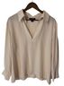 St. John 100% Silk Ivory Long Sleeve Button-Down Shirt Size 16 - photo 2