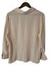 St. John 100% Silk Ivory Long Sleeve Button-Down Shirt Size 16 - photo 3