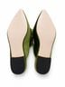 Unlabeled 100% Velvet Solid Green Black Blue Brown Gray Pink Red Yellow Flats Size 6 - photo 4