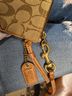 Coach Print Brown Gold Leather Wristlet One size - photo 3