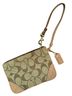 Coach Print Brown Gold Leather Wristlet One size - photo 1