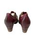 Elite 100% Leather Floral Burgundy Ankle Boots Size 9 - photo 2