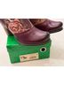 Elite 100% Leather Floral Burgundy Ankle Boots Size 9 - photo 14