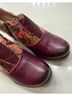 Elite 100% Leather Floral Burgundy Ankle Boots Size 9 - photo 12