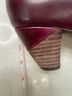 Elite 100% Leather Floral Burgundy Ankle Boots Size 9 - photo 11