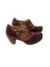 Elite 100% Leather Floral Burgundy Ankle Boots Size 9 - photo 1