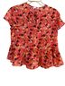 Gap Floral Multi Color Short Sleeve Blouse Size XS - photo 2