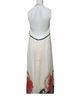 Neiman Marcus 100% Silk 100% Polyester Floral White Multi Color Wool Dress One size - photo 2